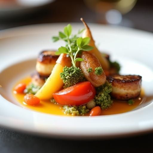 A beautifully plated signature dish from the a la carte menu.